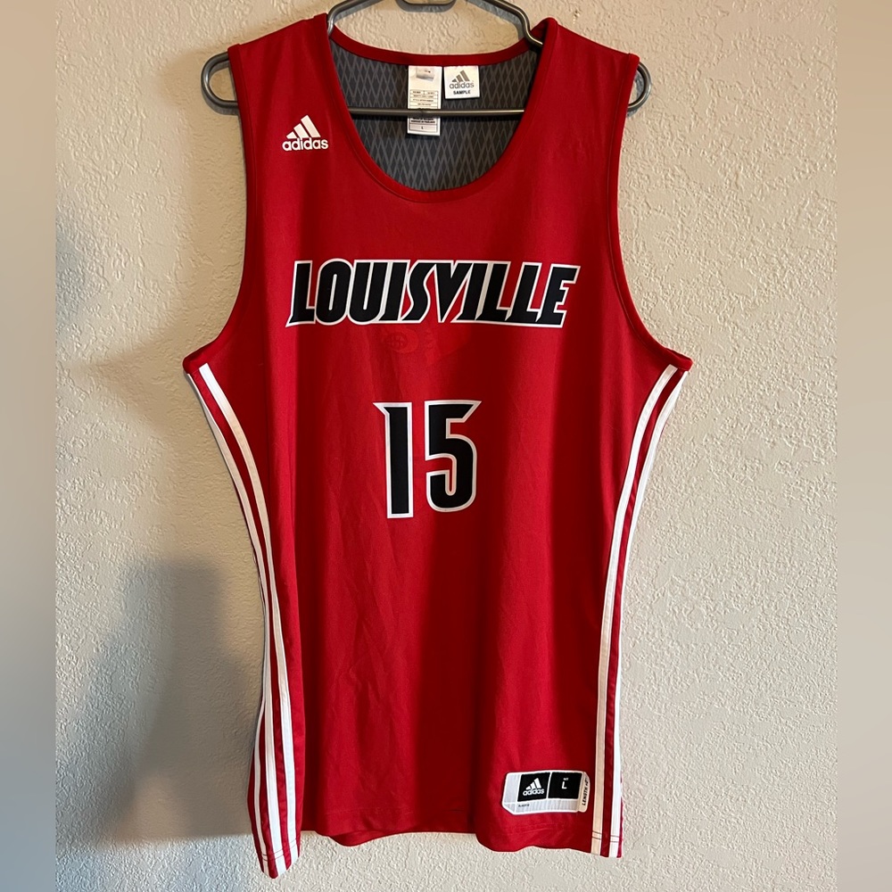 Reversible Louisville Cardinals #15 Basketball Jersey *Sample Tag*